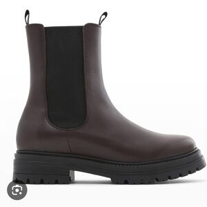 Belstaff 6 Boots Kensington Leather Chelsea Ankle in Bordo Oxblood rubber sole